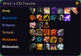 Wick's CD Tracker in game