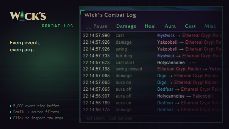 Wick's Combat Log